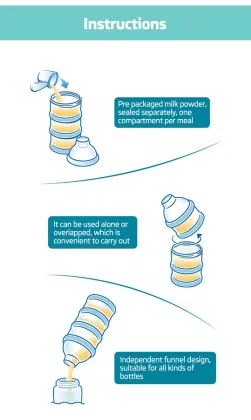 Portable Baby Milk Powder Container - OEM Baby Food Box for Milk Powder Storage