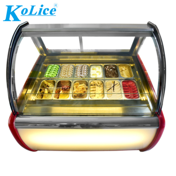 Commercial Freezer Refrigerator for Ice Cream and Popsicle Display