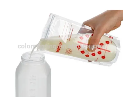 latest breast pump with connector,spout breast milk bag