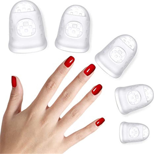 Anti-slip Silicone FingerTip Pelindung Gitar Penjaga Jari