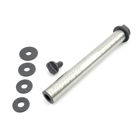 Adjustable French Rolling Pin with 4 Removable Thickness Rings - Stainless Steel