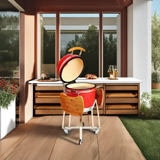 Auplex 18-Inch Medium Egg Shape Kamado Ceramic BBQ Grill - Manufacturer Direct
