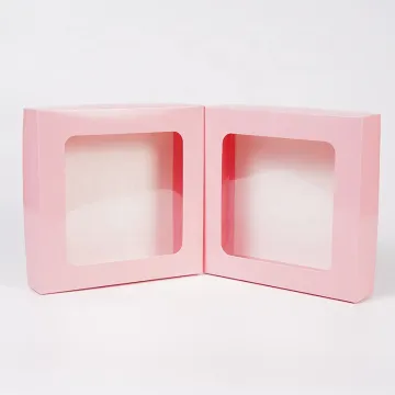 Custom Logo Bath Towels Set Packing Gift Box with Clear Window