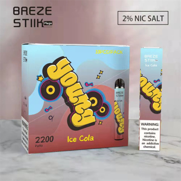 Auténtico breze stiik mega 2200 bocanadas vapor desechable