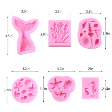 멋진 해양 테마 실리콘 금형 케이크 장식