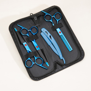 Professional Stainless Steel Shaving Razors and Thinning Shears Set