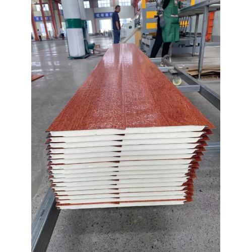 Reddish Brown Bark Pattern Metal Carved Board Exterior Wall Insulation Decorative Board