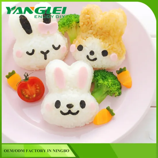 Kitchen Accessories Simple DIY Plastic Rabbit Bento Rice Mold