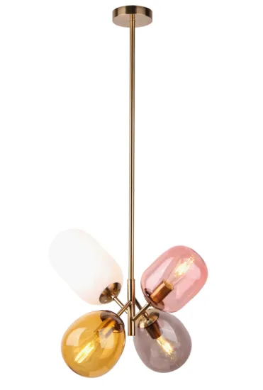 Nordic modent color bar glass hanging pendant lamp