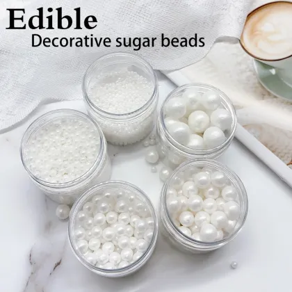 White Pearl DIY Baking Sprinkles for Cake Decorating