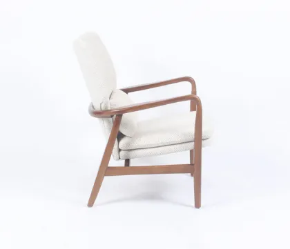 Modern designer Solid wood Wool Blend Carlo Chair