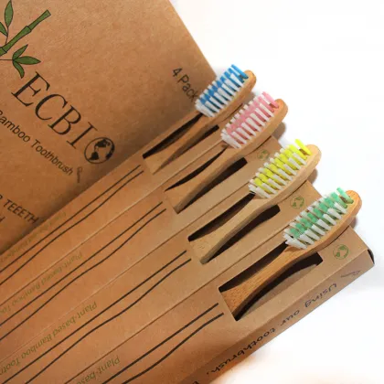 OEM 100% Biodegradable Organic Eco Bamboo Toothbrush