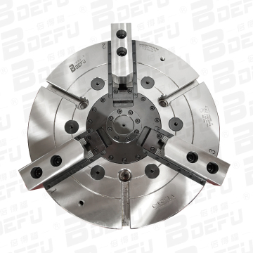 BDEFU 3 Jaw Solid Chuck with Anti-Chip Sealed Waterproof Flange Plate for Vertical Lathe