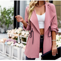 Women's Long Sleeve Long Slim Overcoat