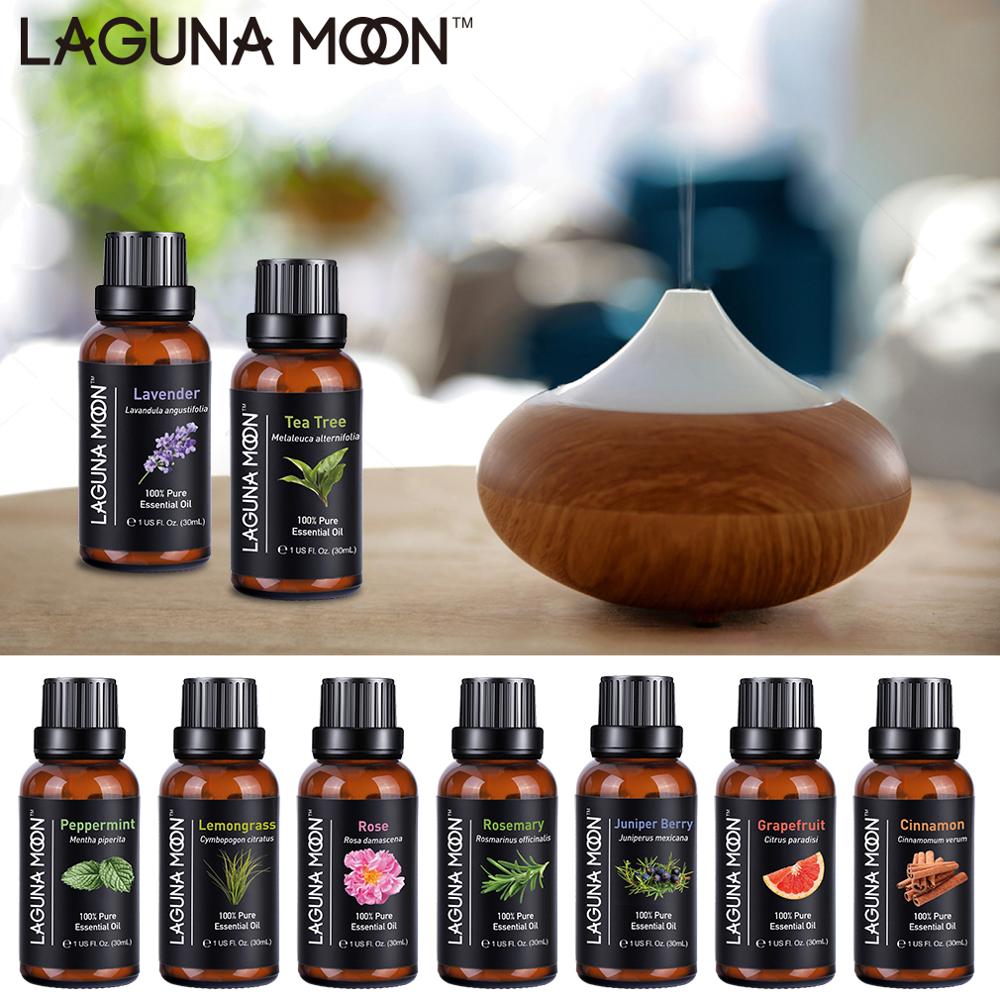 Lagunamoon 30ML 1OZ Pure Essential Oils Tea Tree Thyme Vanilla Vetiver Ylang Massage Humidifier Oil Essential Ship From US