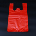 Eco Friendly Recycled Plastic T-Shirt Plastic Shopping Bag with PE Material