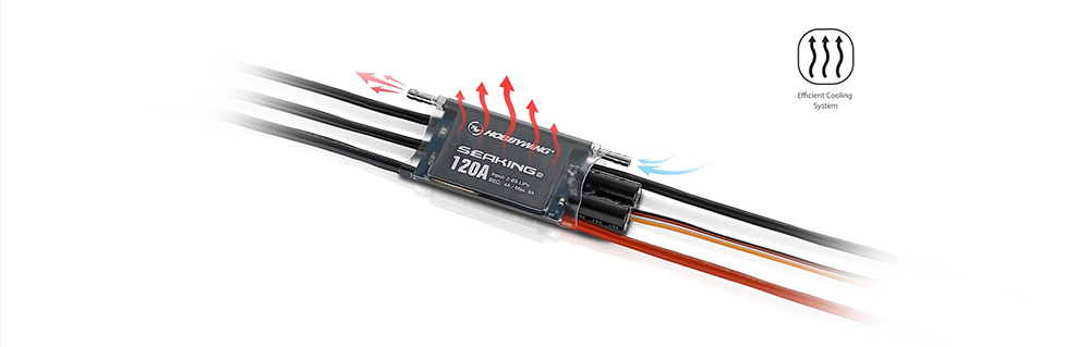 Seaking Pro 120A ESC waterproof 2-6S for RC ECO Mono1 Competition 100cm HV Built-in BEC wireless upgrade