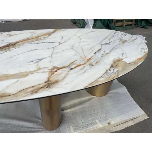 Luxury Classical Marble Top Dining Table for 8