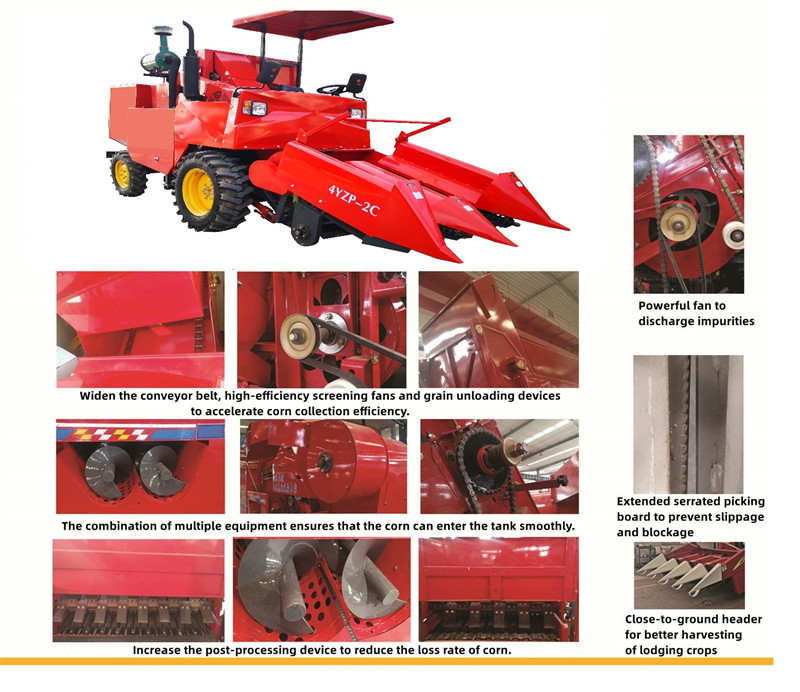 corn combine harvester with low price