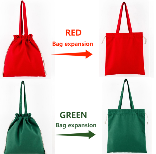 Custom Logo Printed Drawstring Cotton Bag