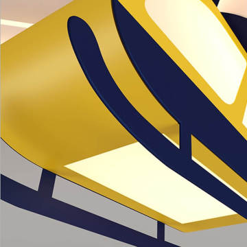 Wifi Led Ceiling Light for Homes Yellow helicopter LED ceiling light for kids Factory