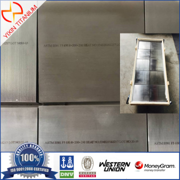 F5 de bloco de titânio ASTM B381 50,8 * 200 * 200mm