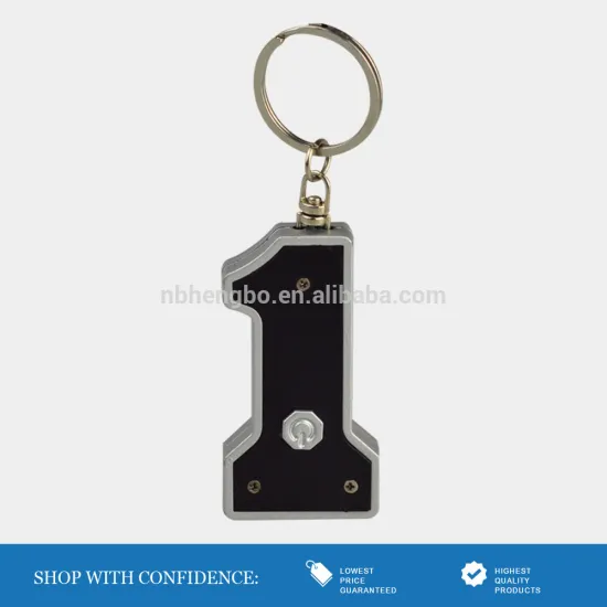 promotion gifts black number shaped cheap led key chains