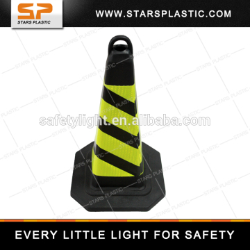70cm EVA foam square traffic cone with rubber base