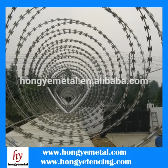 Galvanized Surface Treatment Concertina razor barbed wire