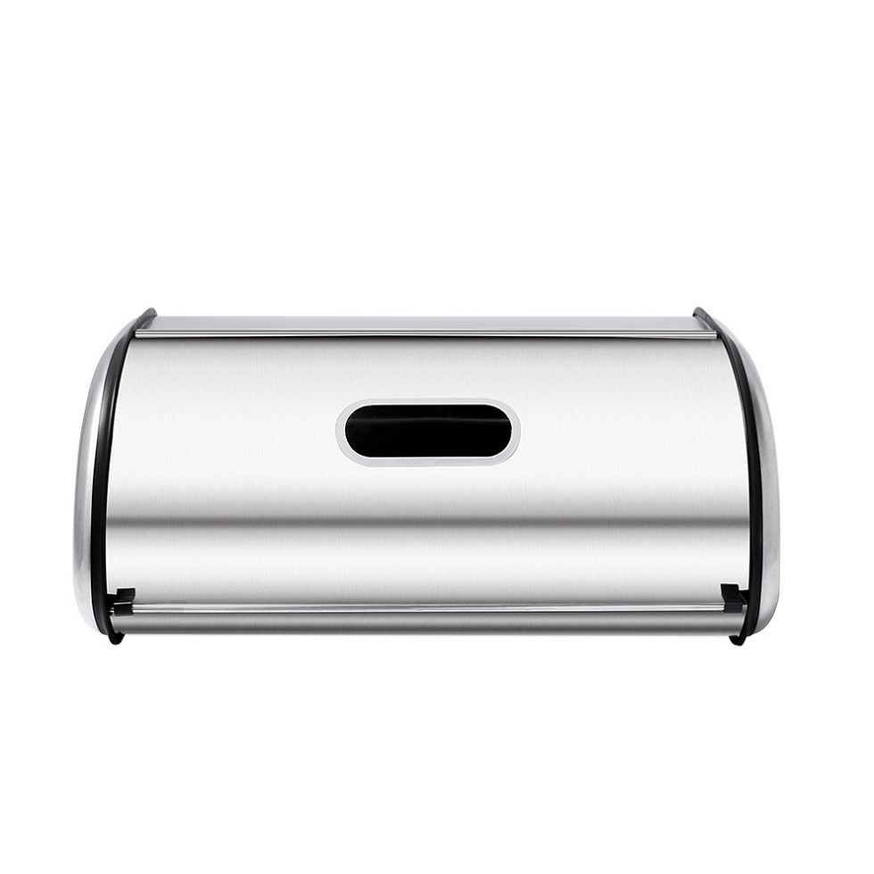 Small stainless steel roll top bread bin