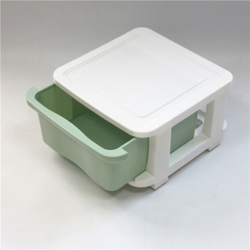 Household Free Combination Drawer Tower, White Frame with Colorful Drawers
