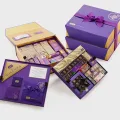 Embalaje de caja de regalo de chocolate impreso personalizado con cinta
