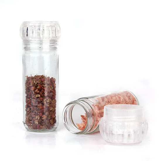 Disposable Glass Pepper and Salt Mill Grinder for 100ml/100g