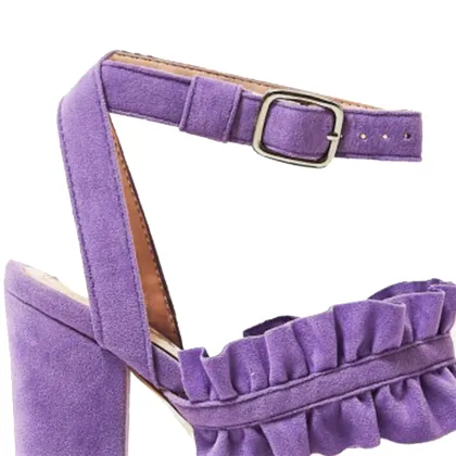 one band sweet Folding flowers heeled sandals