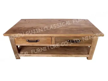 Reclaimed and Recycled Elm Wooden Coffee Table