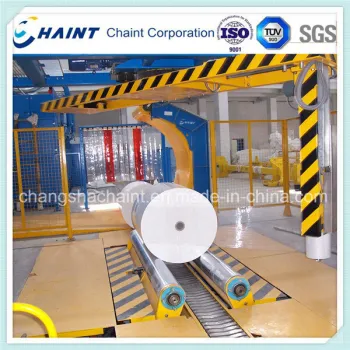 Stretch Film Wrapping Machine Used in Paper Mill