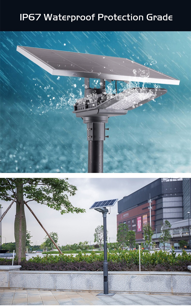 DE-SNF lithium battery solar street light delight eco energy