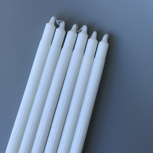Home Use 66g White Decorative Fluted Candle