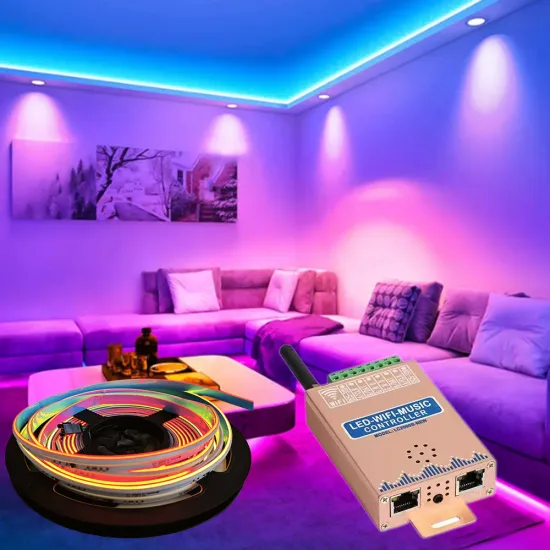 Edge Lighting and Side Lighting Full-Color COB Light Strip with WS2811 for TV Backlights and Car Interior Atmosphere