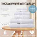 Juegos de toallas de algodón 100% de hotel personalizado