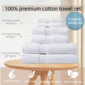 Hotel Cotton Bath Hand Face Towel Mat Set