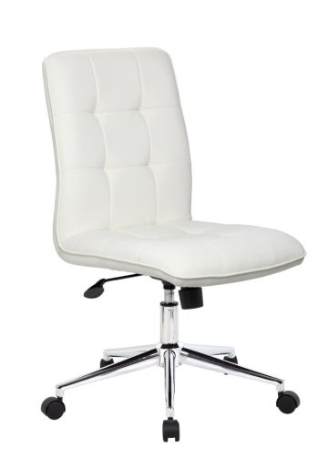 custom armless leather office chair