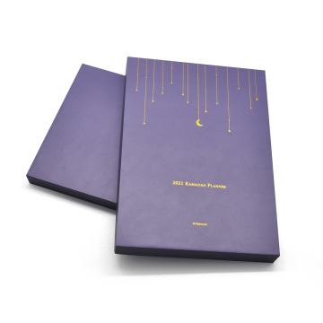 Ramadan Dots Notebook: Purple Leather Planner with Ribbon Embossing