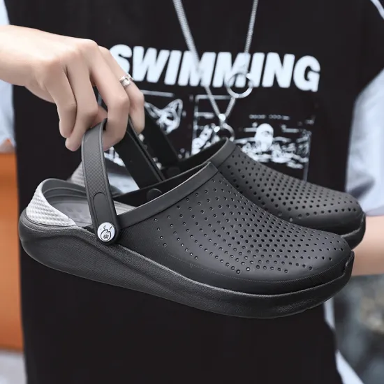 2020 Men Sandals Summer Hole Shoes Platform Rubber Clogs Men EVA Unisex Garden Shoes Black Beach Flat Woman Sandals Slippers