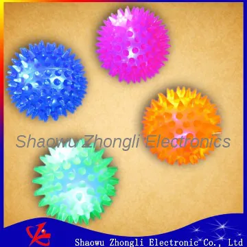 Flashing Light Up Spiky Ball Super Bounce Sensory Flash Tactile Fidget