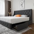 Ciaosleep estofado com quadro de plataforma queen size size