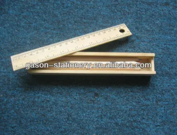 Wooden Color Pencil ruler Set with box