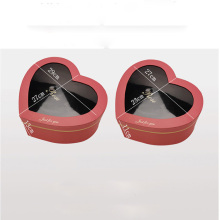 Heart Shaped Flowers Gift Box Custom Clear Window