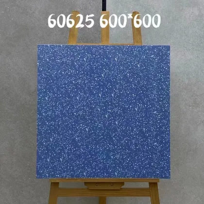 Colorful Quartz Stone 600x600 Matte Finish Terrazzo Tiles