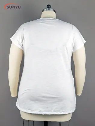 Cotton fabric sleeveless t-shirt